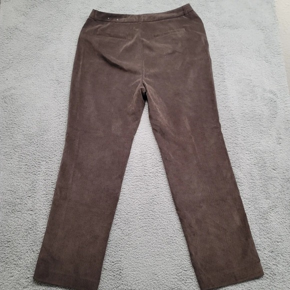 Christopher Banks Pants Womens 14 Brown Corduroy Flat Front Casual Pockets - Picture 4 of 14